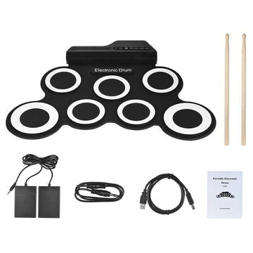 Electronic Portable Roll Up Silicone USB Drum Kit