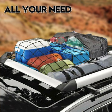 Universal Roof Rack Basket Car Top Luggage - 3 Sizes 127cm x 90cm   140 cm x 96cm   160 x 100cm ( Black/Silver)