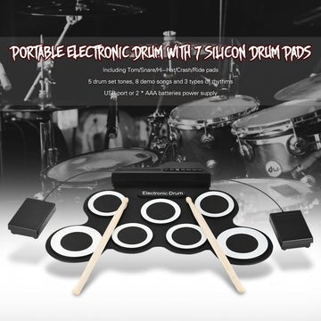 Electronic Portable Roll Up Silicone USB Drum Kit