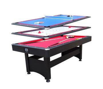 7FT Multi Function 3 in 1 Pool Table, Hockey, Table Tennis Table (Assembled NOT A KIT)