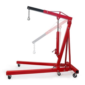 Heavy Duty 2000kg Engine Hoist Folding Workshop Crane 2 Ton 85KG Upgraded with a Double Pump 8ton Ram