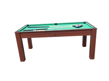 Deluxe 6FT 3 in 1 Pool Table, Table Tennis And Dining Table