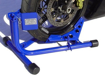 Motorcycle Wheel Chock Stand (Blue)