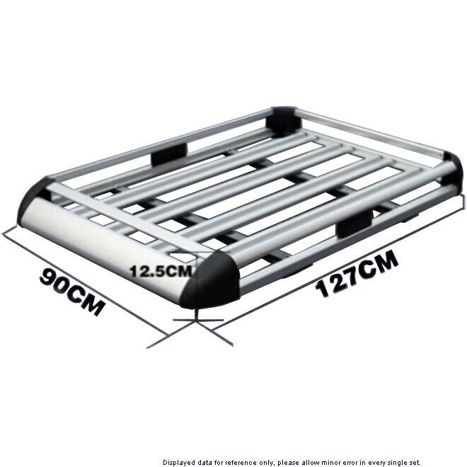 Universal Roof Rack Basket Car Top Luggage - 3 Sizes 127cm x 90cm   140 cm x 96cm   160 x 100cm ( Black/Silver)