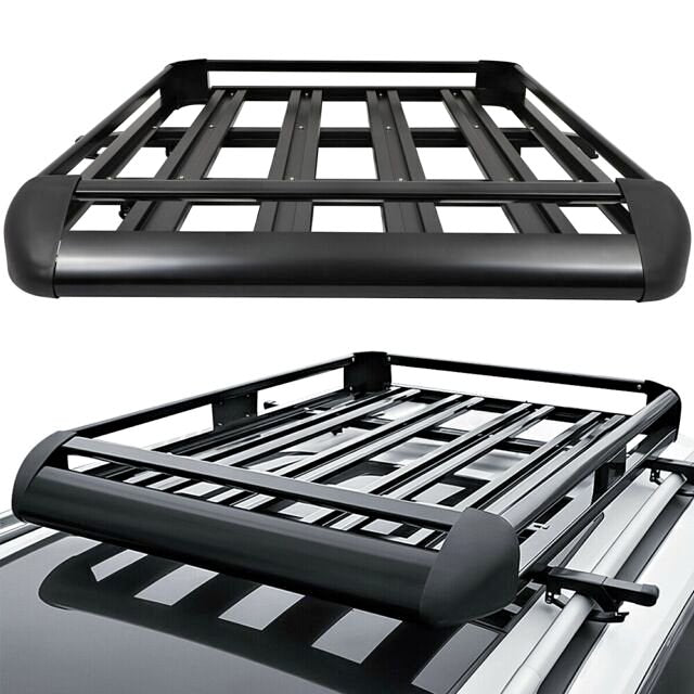 Universal Roof Rack Basket Car Top Luggage - 3 Sizes 127cm x 90cm   140 cm x 96cm   160 x 100cm ( Black/Silver)