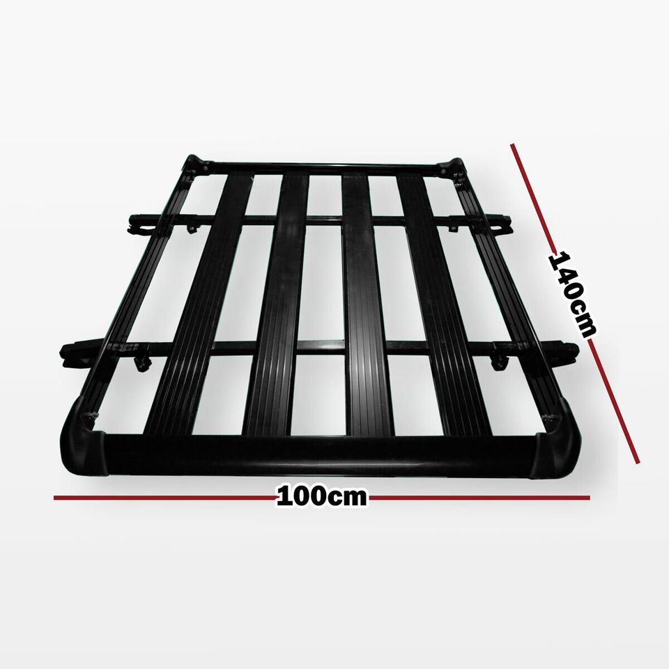 Universal Roof Rack Basket Car Top Luggage - 3 Sizes 127cm x 90cm   140 cm x 96cm   160 x 100cm ( Black/Silver)