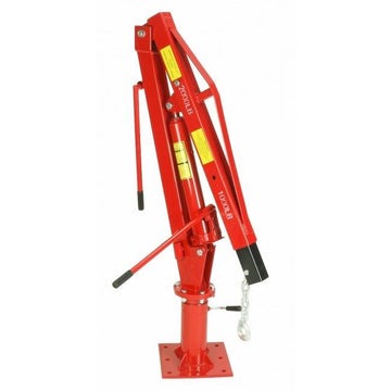 2000lbs / 1 Ton Swivel Base Hydraulic Lifting Deck Crane Floor Mounted Hoist