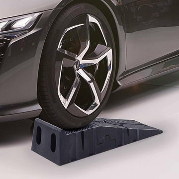 Super Stable Extra Wide Wheels Heavy Duty Plastic Car Ramps (Pair)