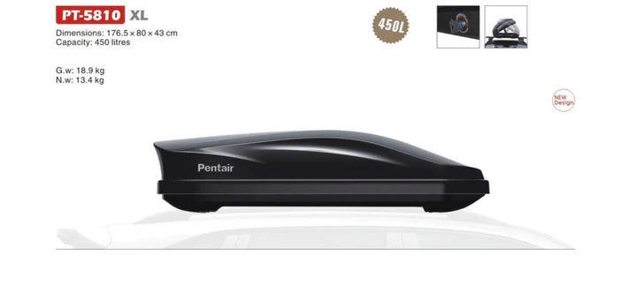 New Design PENTAIR Roof Box 450L Cobra - Free Delivery to Melbourne Metro